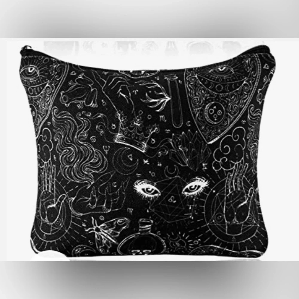 Witchy black zippered pouch - Picture 1 of 5